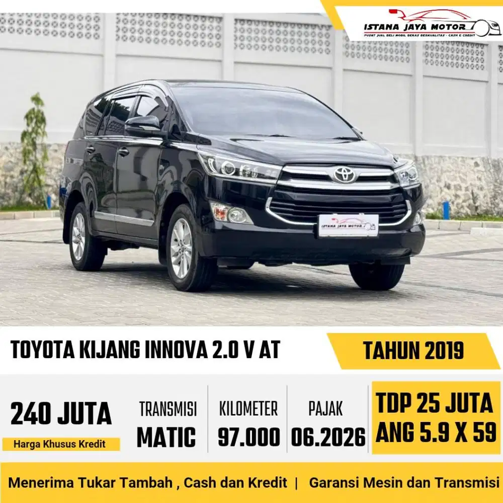 ISTIMEWA Toyota Kijang Innova Reborn 2.0 V AT 2019 Hitam