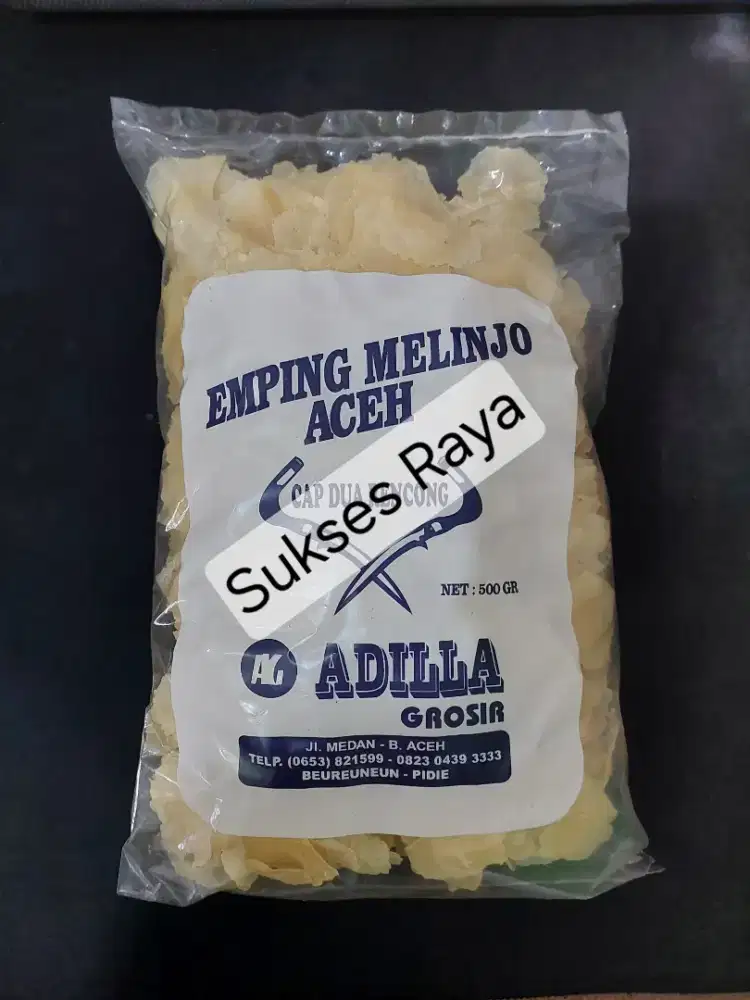 Emping aceh asli grade A 500gram