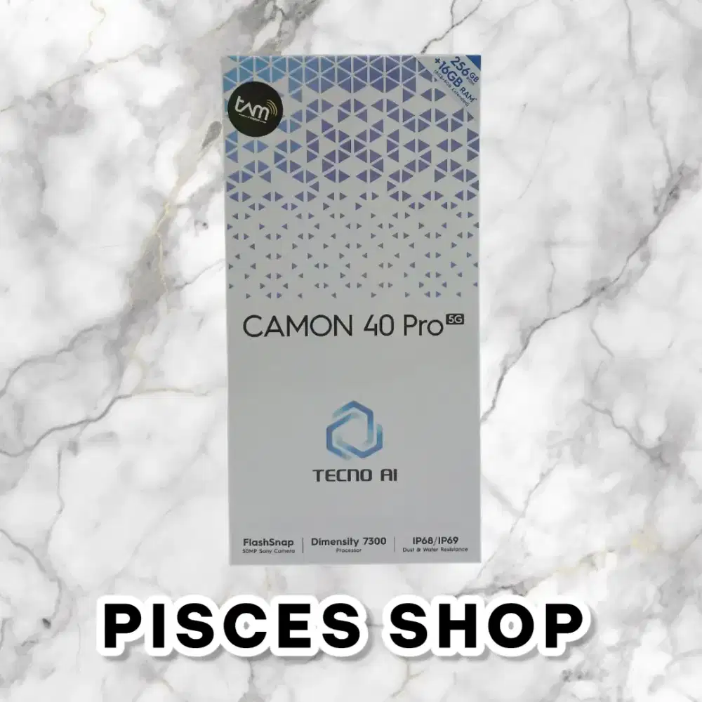 TECNO CAMON 40 PRO 5G RAM 8/256 NEW Segel Garansi Resmi 1 Tahun