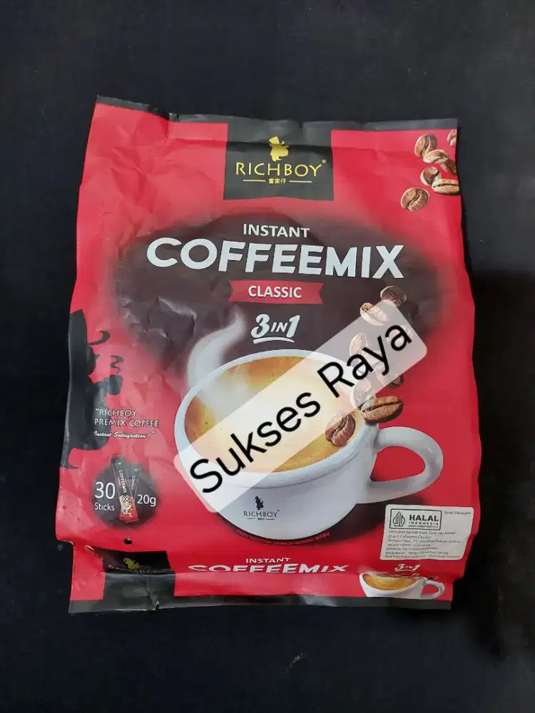 RICHBOY Kopi Instan Classic 3 in 1 - 30 Sachet | Halal & Praktis