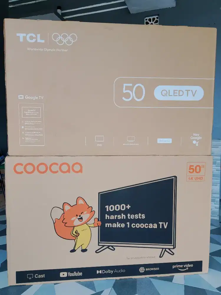 Smart tv 50 inch Coocaa TCL & Samsung