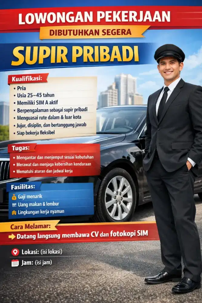 LOKER SUPIR PRIBADI