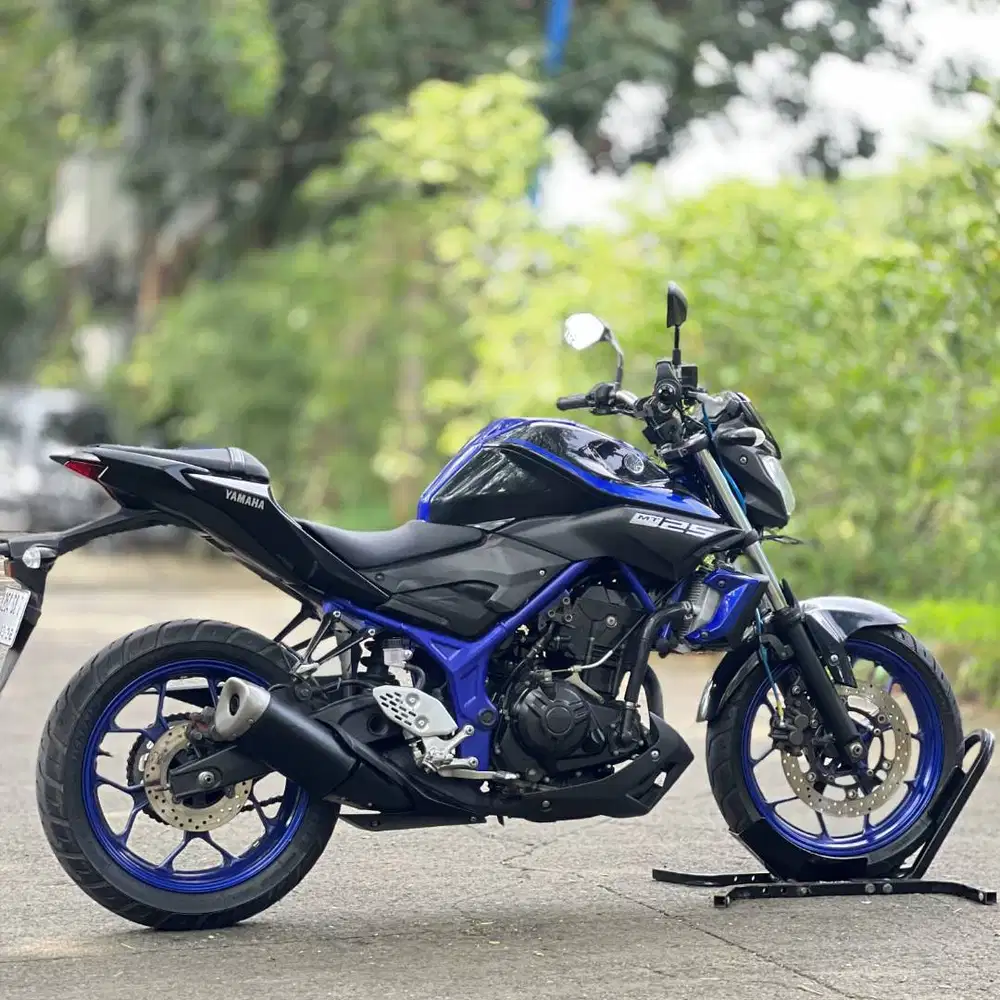 GAHAR MAKSIMAL! YAMAHA MT25 OLD 2017 BIRU HITAM PAJAK PANJANG GASPOL
