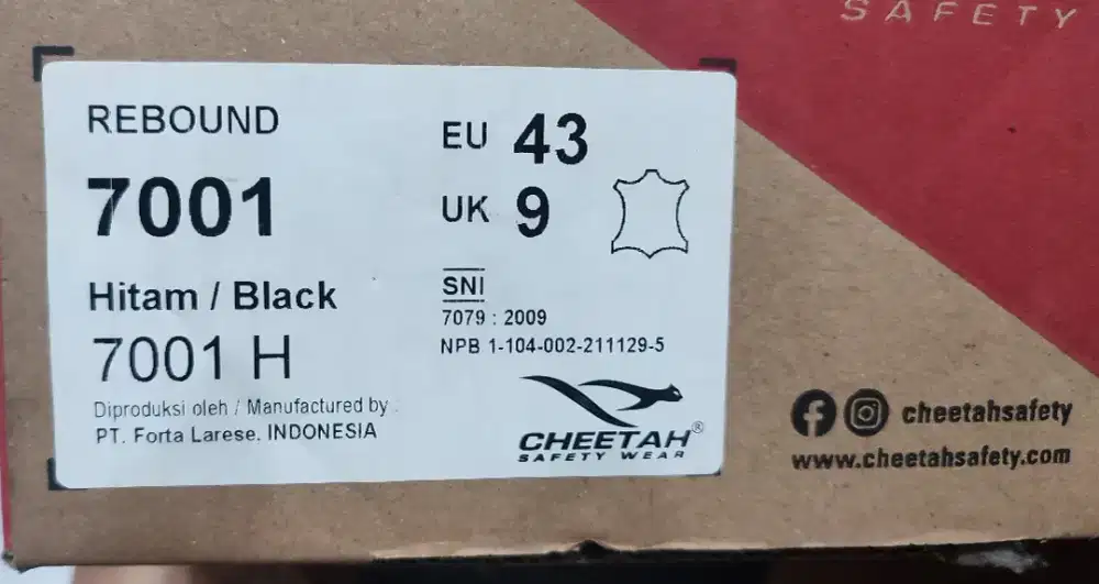 Jual sepatu Safety ukuran 43