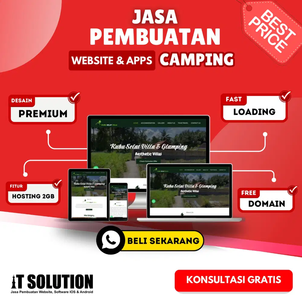 Jasa Pembuatan Website & Aplikasi Camping Profesional
