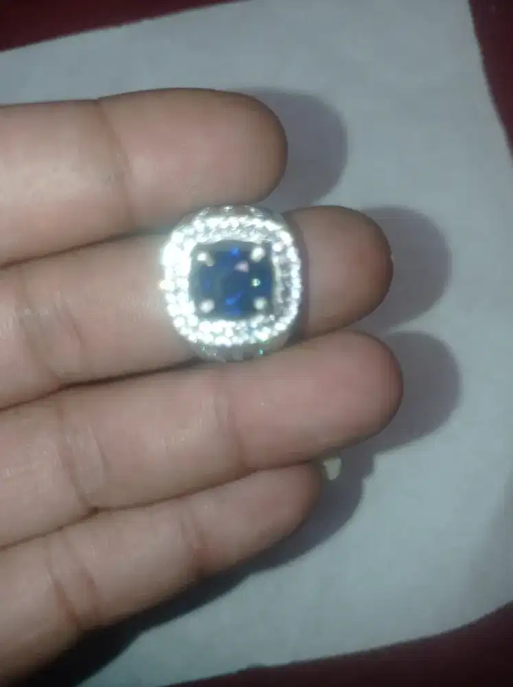 Batu safir ring silver/perak