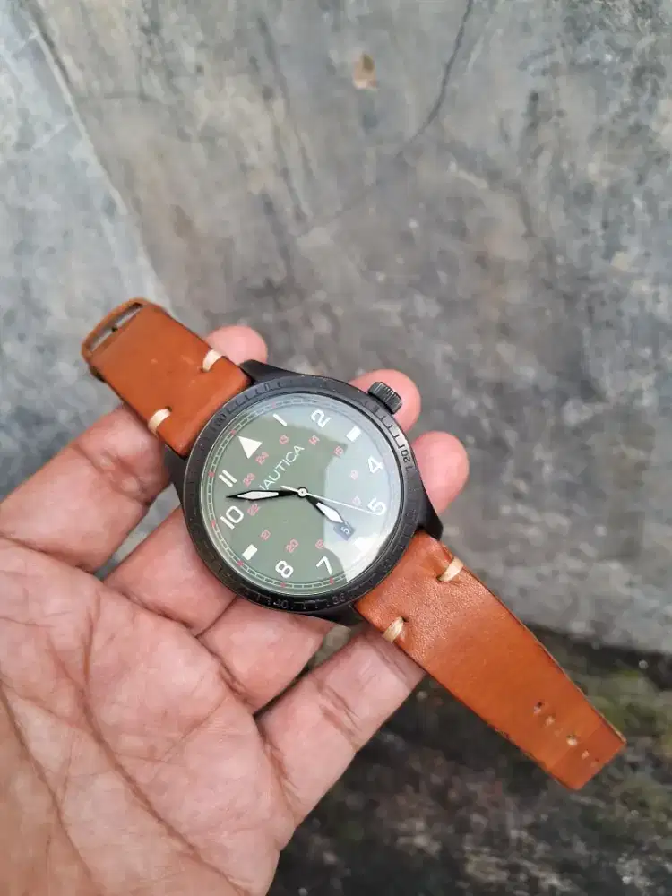 NAUTICA WATCH A11108G MILITARY GREEN DIAL