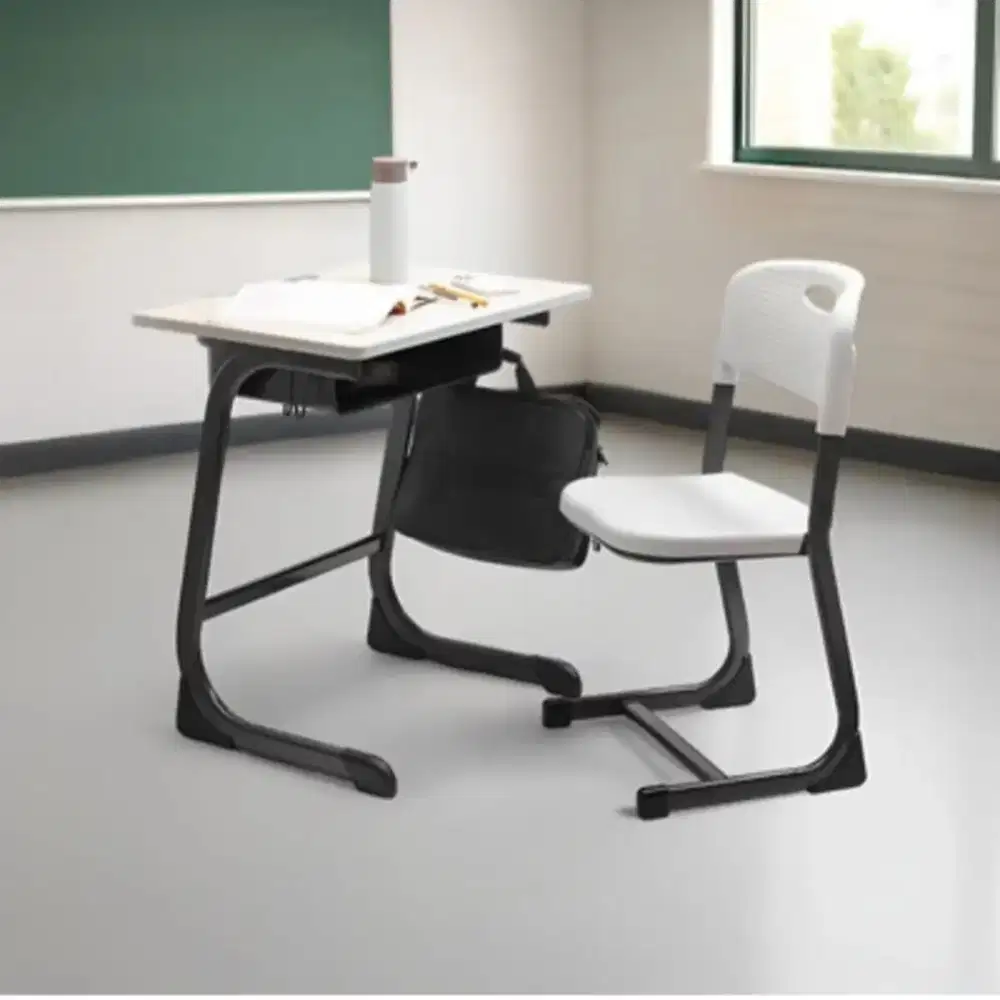Auric Set Meja & Kursi Sekolah - Biru Navy