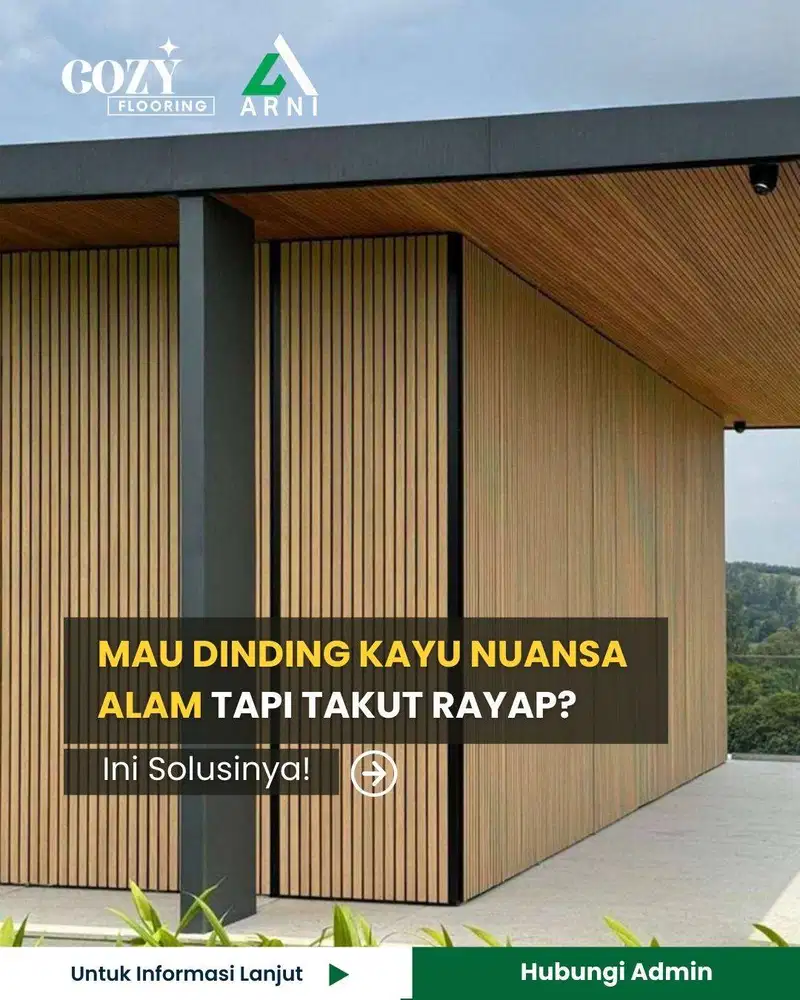 WPC Cladding Champion panjang 2,9m per batang | Exterior outdoor