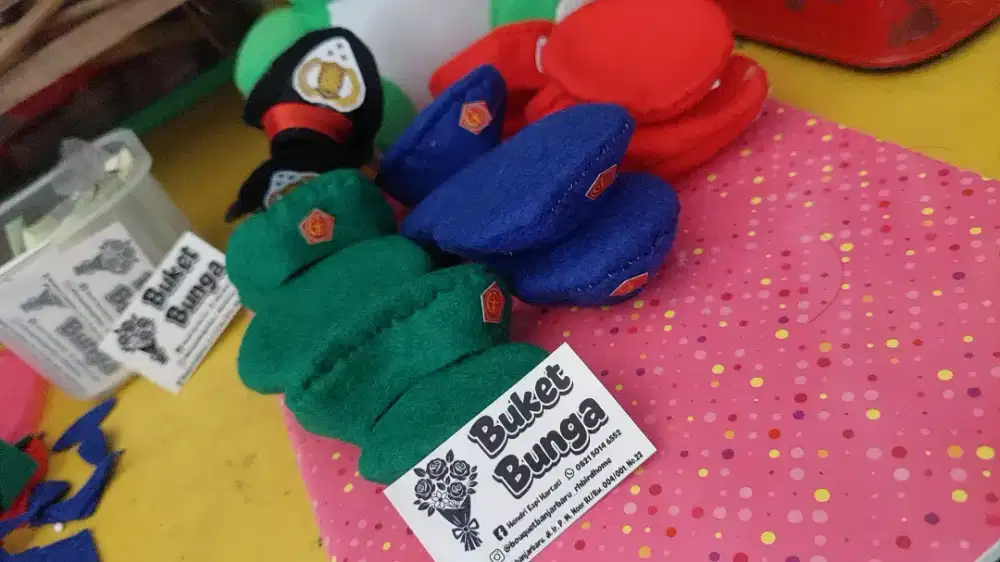 Topi baret tni ad buket, topi polisi buket, buket tni, buket polisi