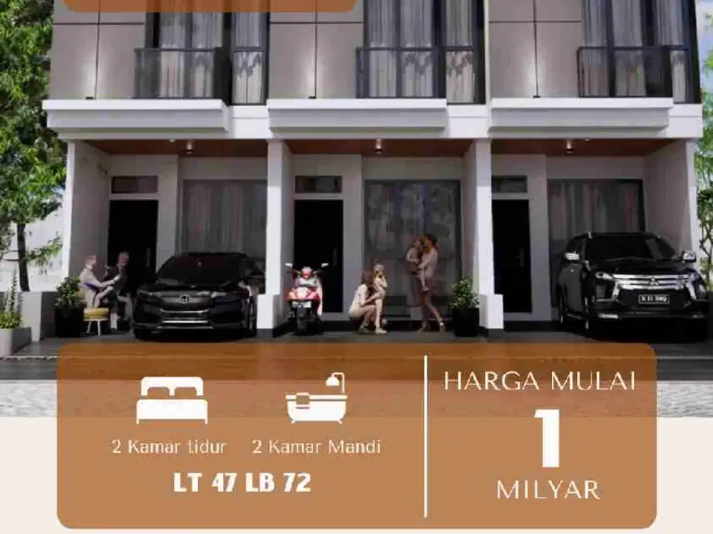 Rumah mewah 3 lantai 5 menit Stasiun sawah besar Jakarta pusat