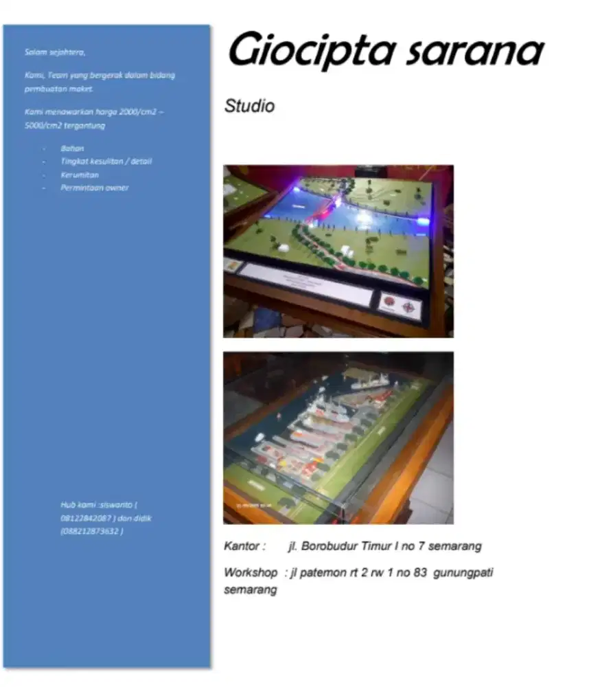 Terima pembuatan maket