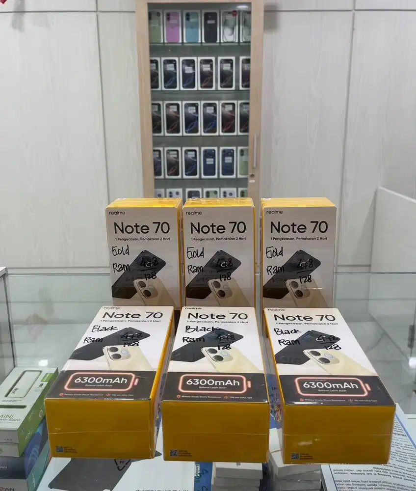 Baru...Realme Note 70 Ram 4+8/128 Grs Resmi (Warna : Black,Gold)