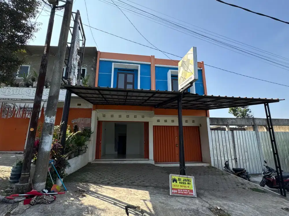 Ruko 2 lantai pinggir jalan 6 menit ke borma Cinunuk cibiru