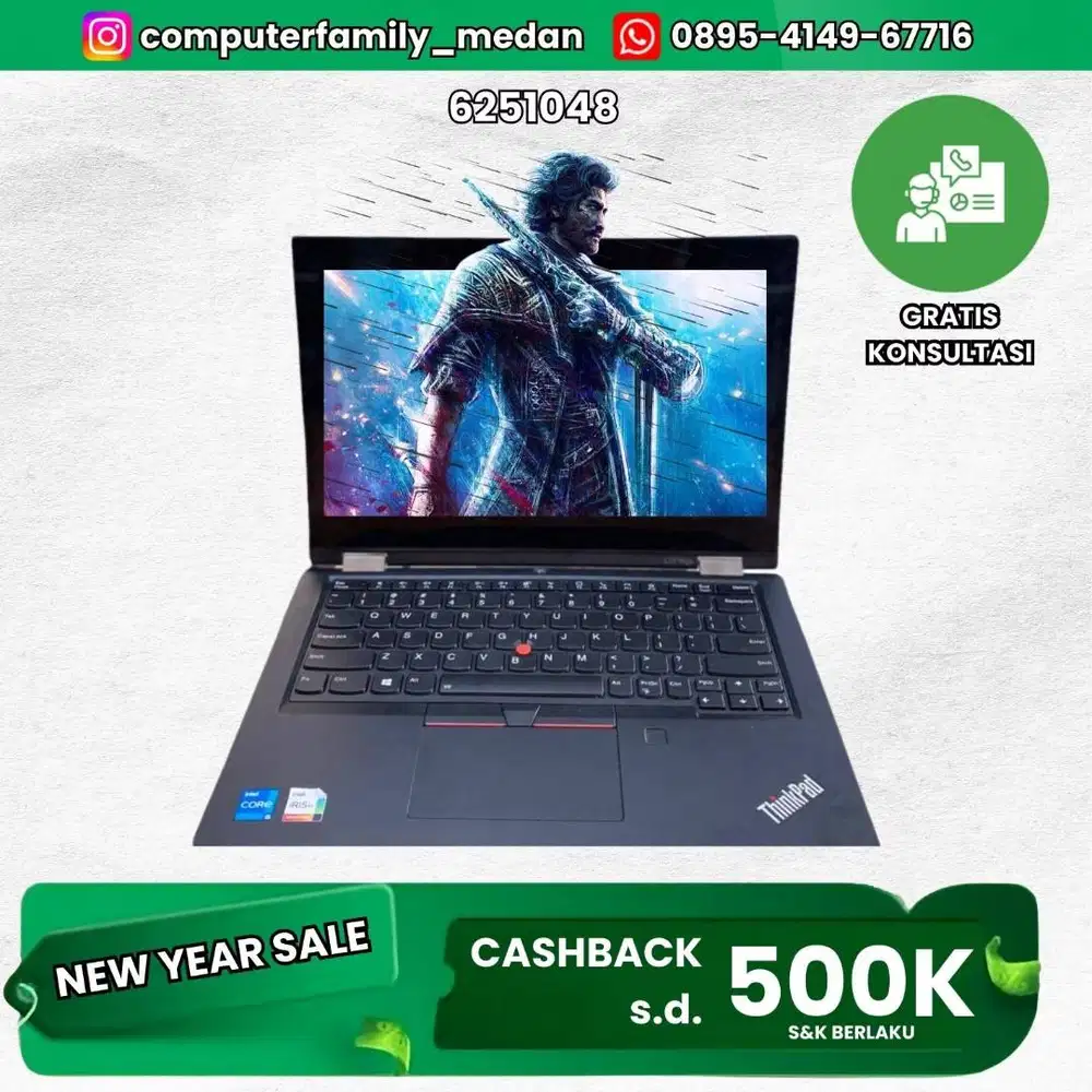 THINKPAD YOGA L13 X360 TOUCHSCREEN I5 GEN 11 8-512GB BACKLITE FACE ID