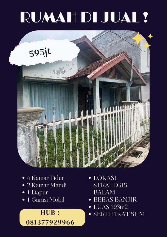 DIJUAL RUMAH KEDAMAIAN BALAM