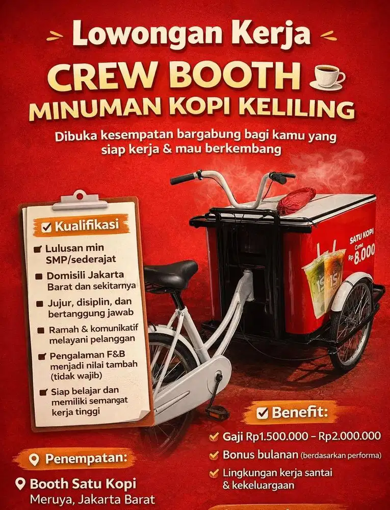 Lowongan Kopi keliling (Mangkal)