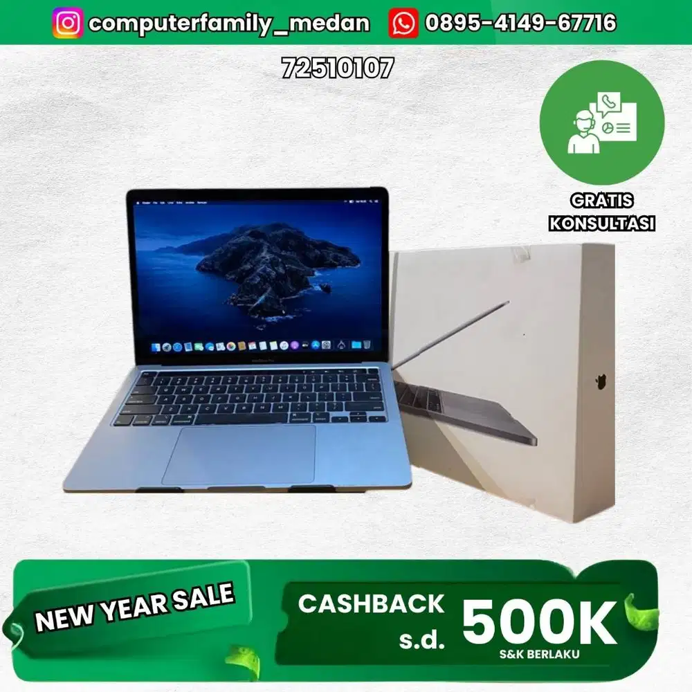 MACBOOK PRO 2020 TOUCHBAR INTEL COREI5 8GB SSD 256GB FULLSET BATRE OK