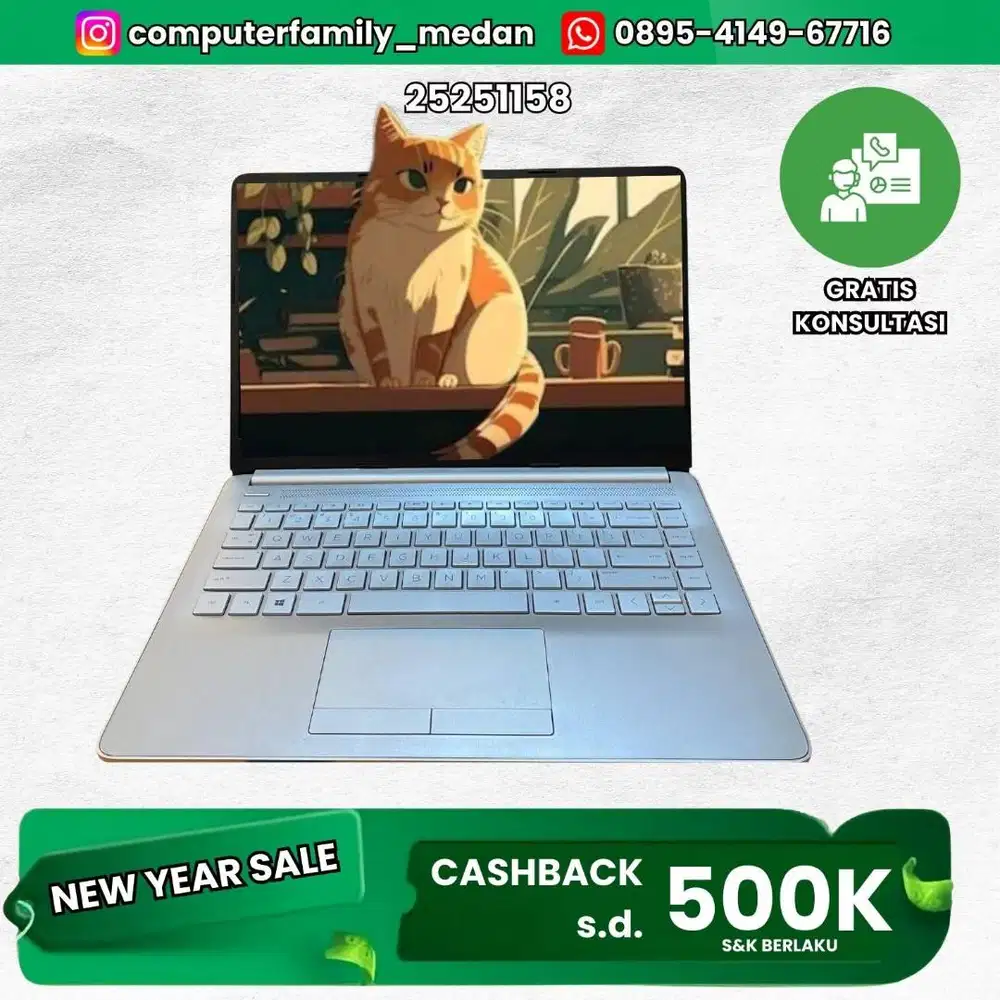 HP 14S-DK0024AU AMD A9 RAM 4GB SSD 128GB+1TB SIAP PAKAI GARANSI++BONUS