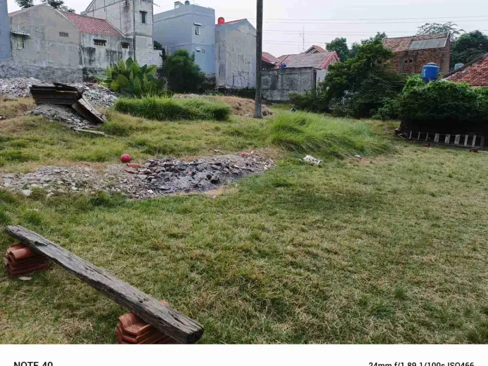 tnh kavling siap bangun di Cibubur jkt dgn akses jalan papasan 2 mbl