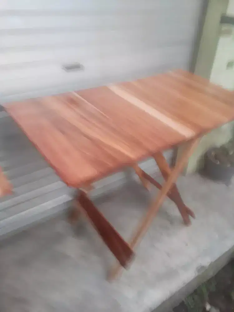 Meja lipat kayu cod.free ongkir