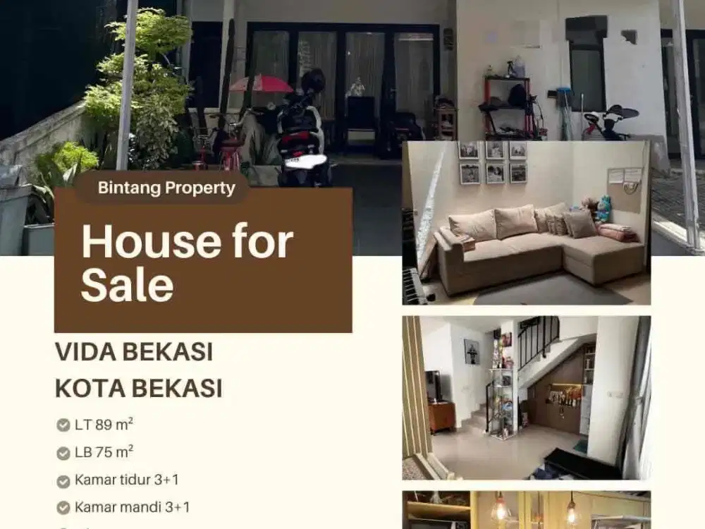 Rumah Vida Bekasi Jual Murah Full Furnished