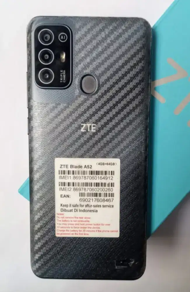ZTE Blade A52 ram 4/64 mulus, Lengkap