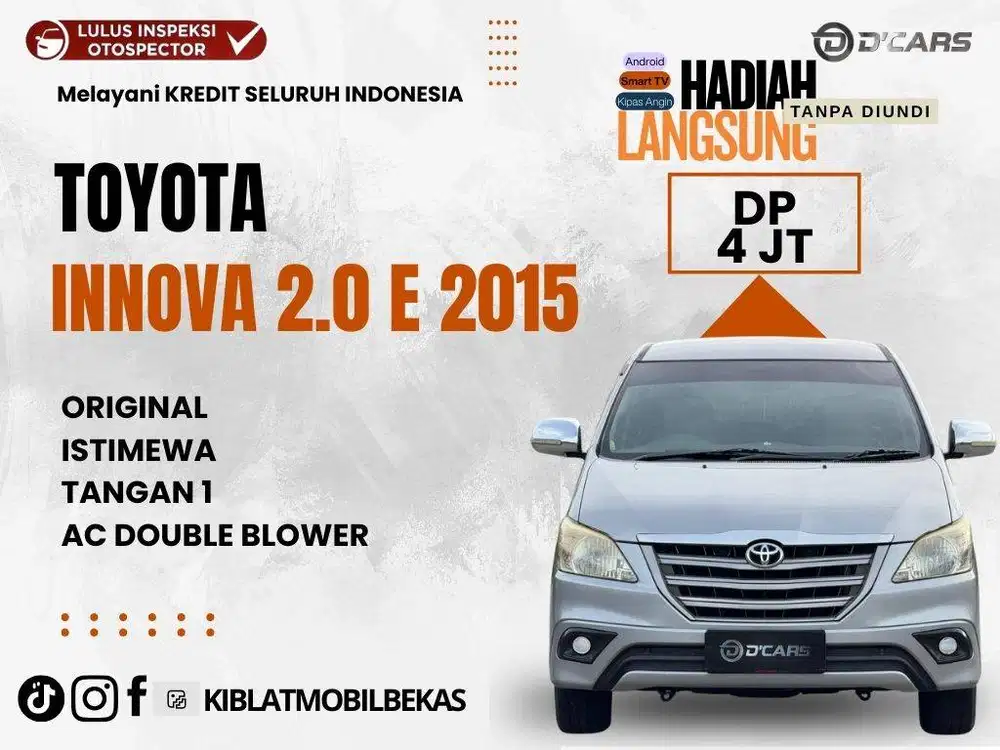 TOYOTA INNOVA 2.0 E 2015 MT  ORIGINAL TANGAN 1