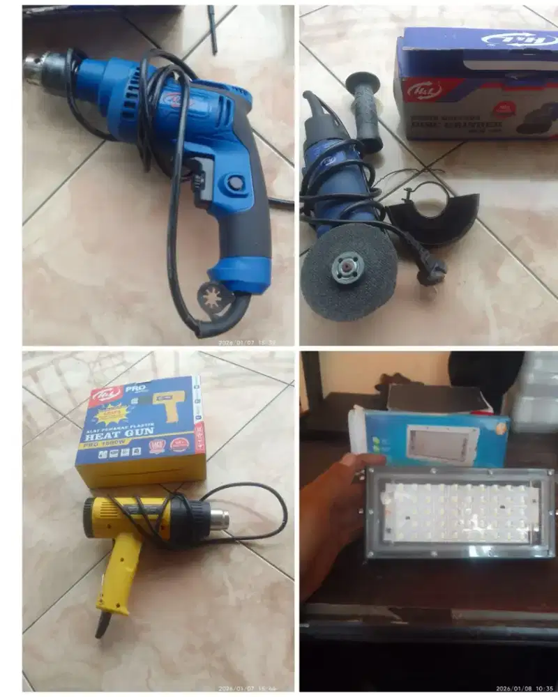 Jual Bor 13mm, Slepan, HotGun, Lampu Led sorot 50W