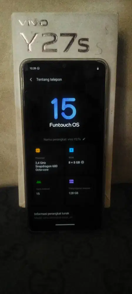 Vivo Y27S 8+8/128 Fullset NoMinus