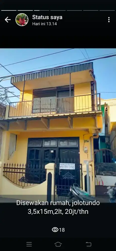 Dikotrakkan, rumah jl. Pacar Keling 6/47A,Surabaya