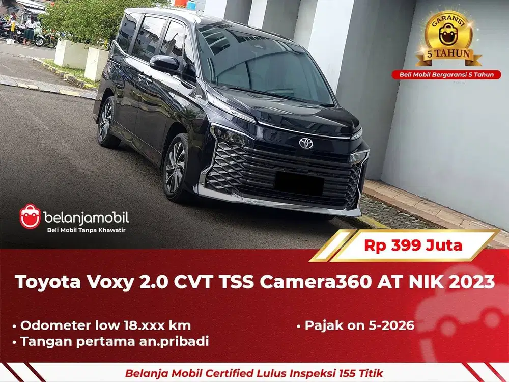 [ GARANSI 5TH ] Toyota Voxy 2.0 CVT TSS Camera360 Facelift 2023/2024