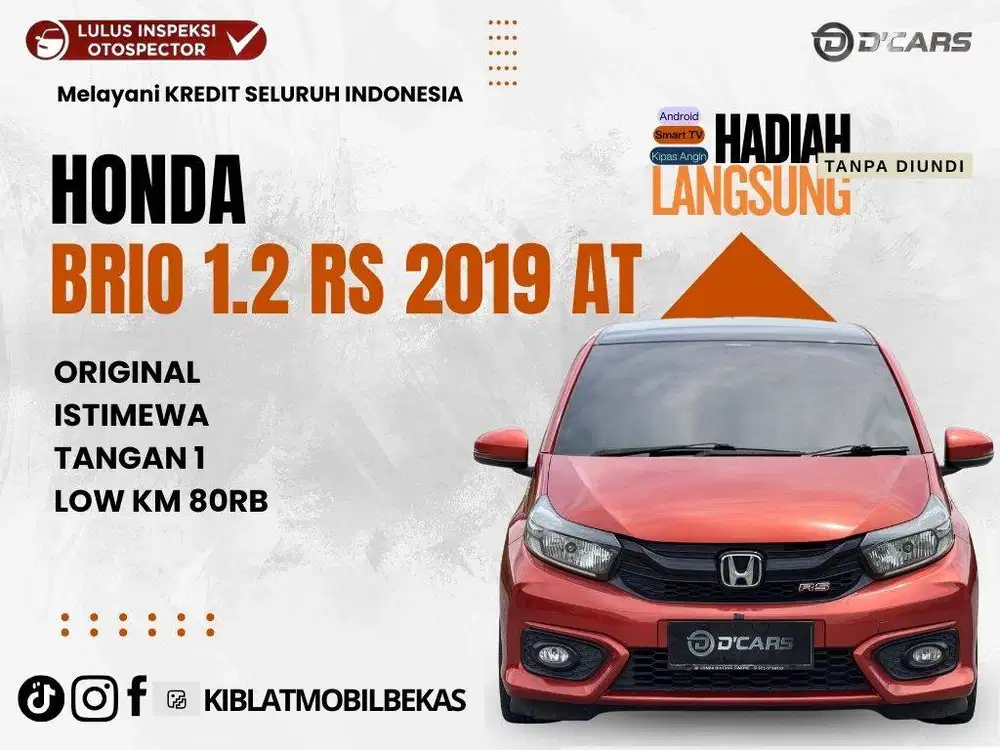 HONDA BRIO RS 2019  MATIC ORIGINAL ISTIMEWA