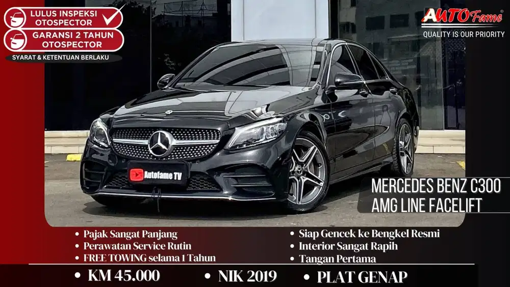 Mercedes Benz C300 AMG LINE Facelift Black On Black NIK 2019