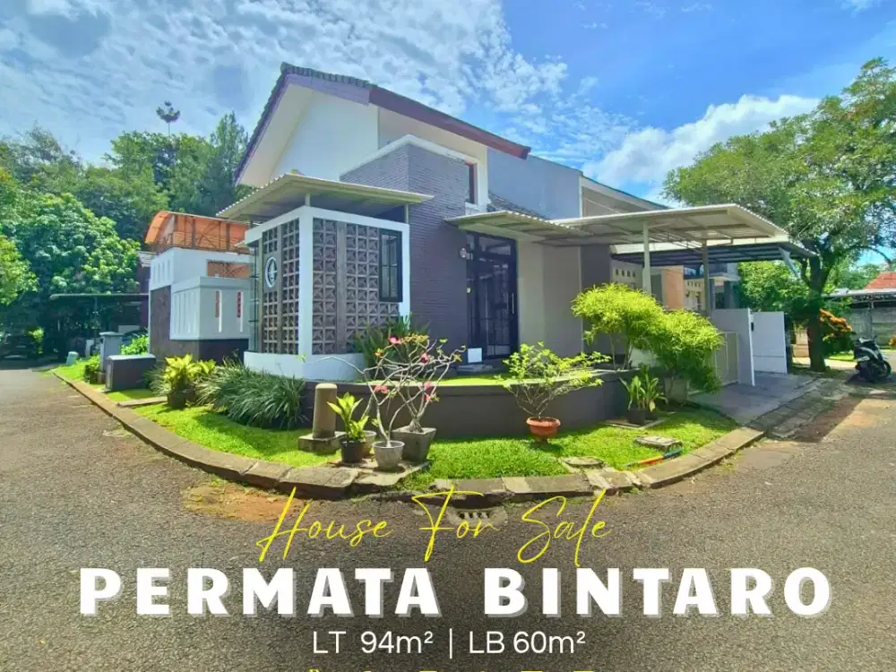 Dijual Rumah Murah Hoek Siap Huni di Permata Bintaro Jaya 9 Tangsel