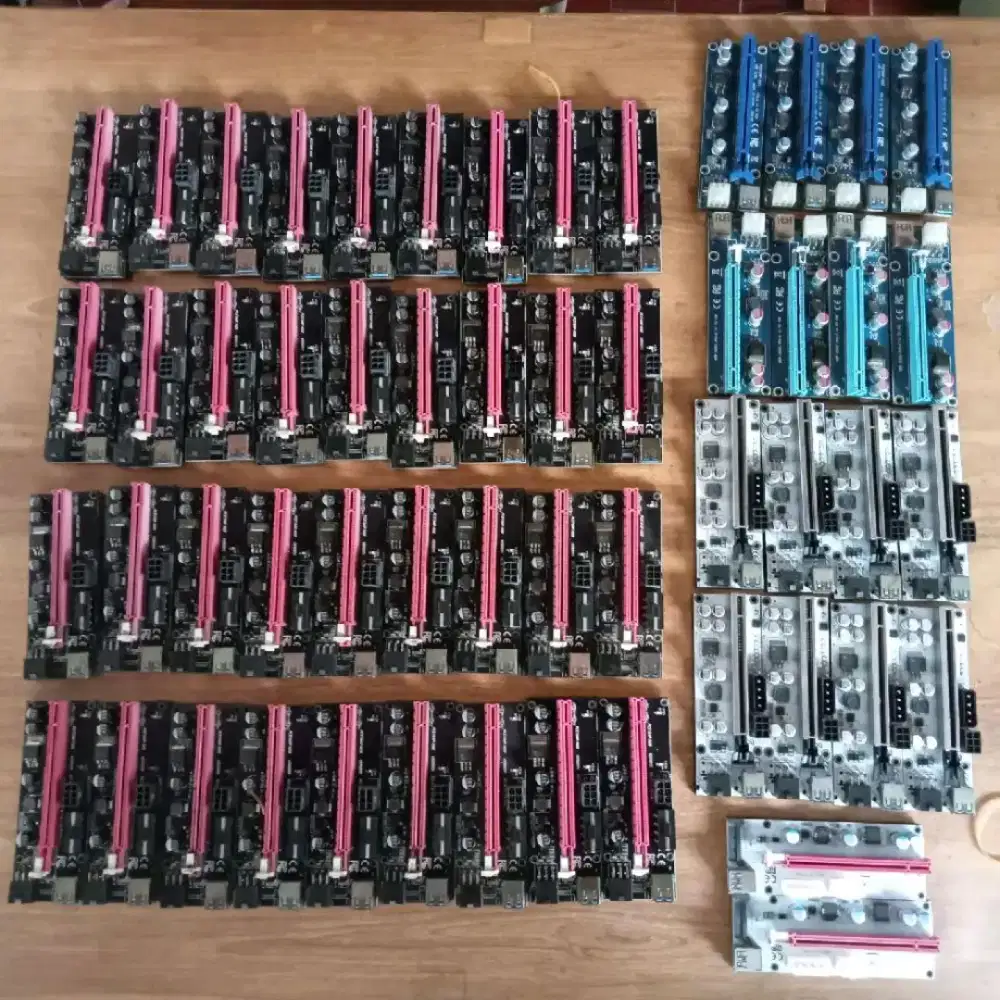 Borongan 50pcs PCI-E Express Riser Card 1x to 16x VGA (Board Only)