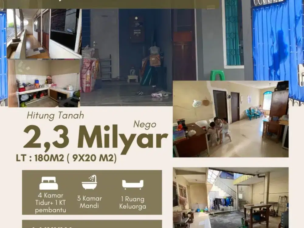 DIJUAL CEPAT BU!! HARGA TERBAIK,  TERMURAH HITUNG TANAH AJA