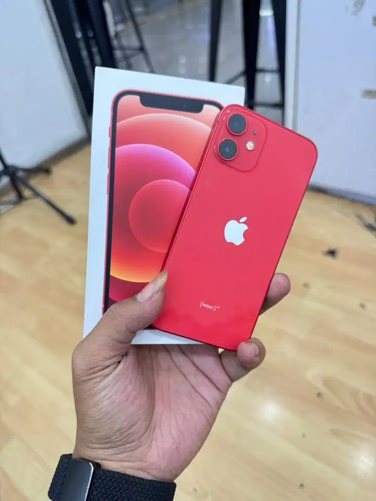 Iphone 12 mini 128Gb Red second resmi iBox mulus no minus bh 100%