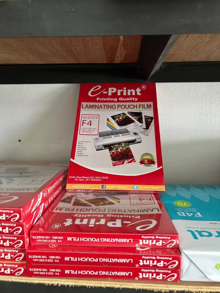 ( 9 pack ) Laminating pouch / plastik laminating EPRINT F4