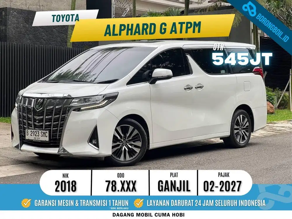 TOYOTA ALPHARD G ATPM 2018 PUTIH FULLSET PAJK PANJANG