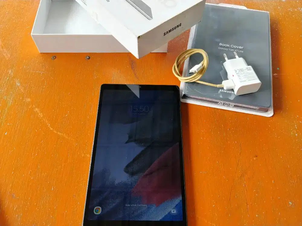 Samsung tab A7 lite 4g fullset flip case ori
