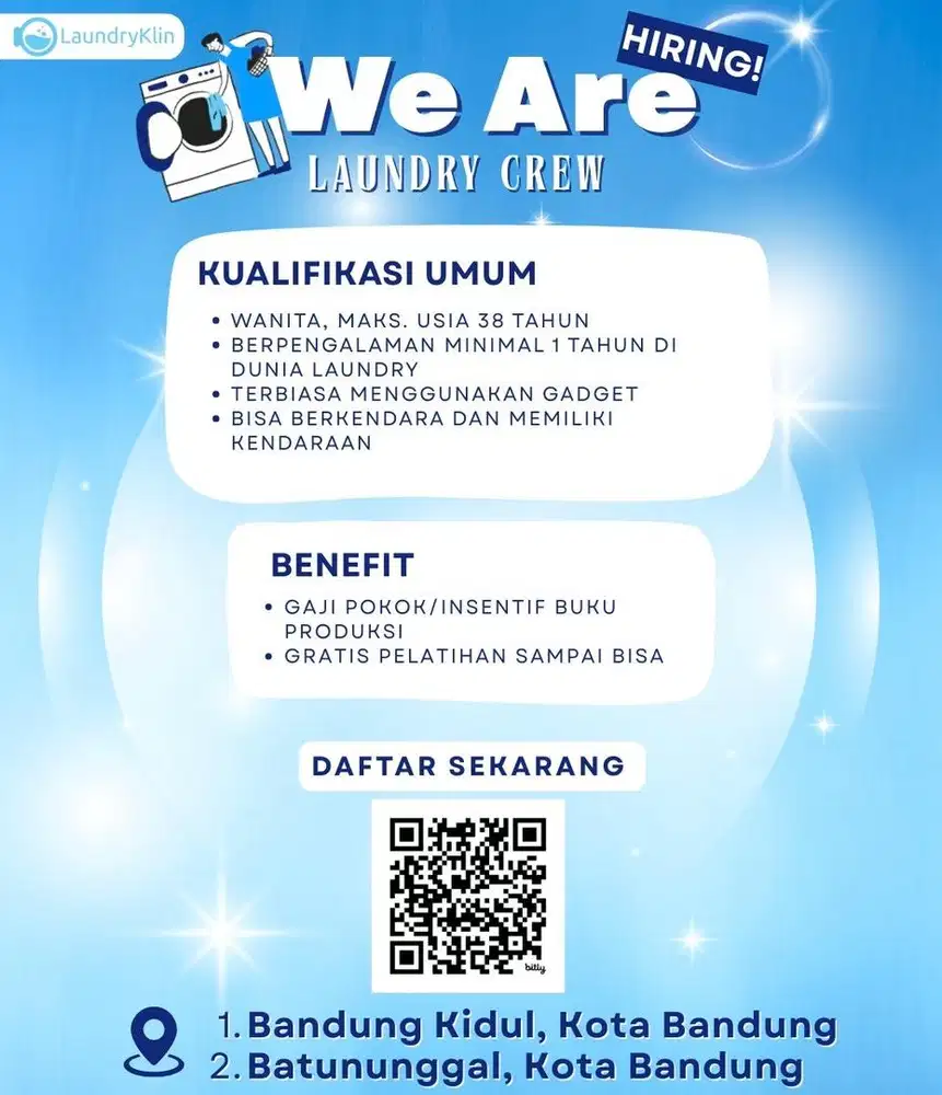 LOKER CREW LAUNDRY BANDUNG