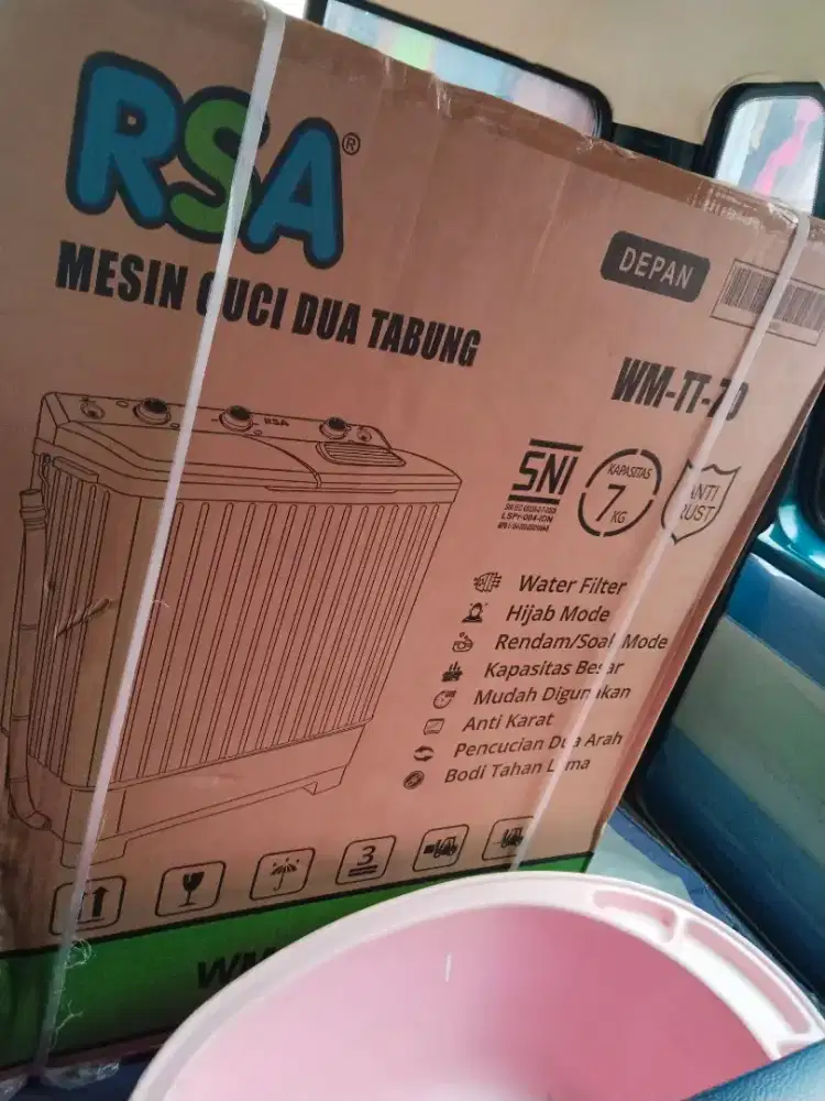 Jual mesin cuci rsa masih baru,, masih pakai dus, plastik masih nempel