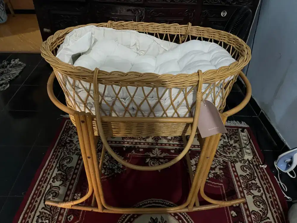 Jual murah kasur ayunan bayi rotan