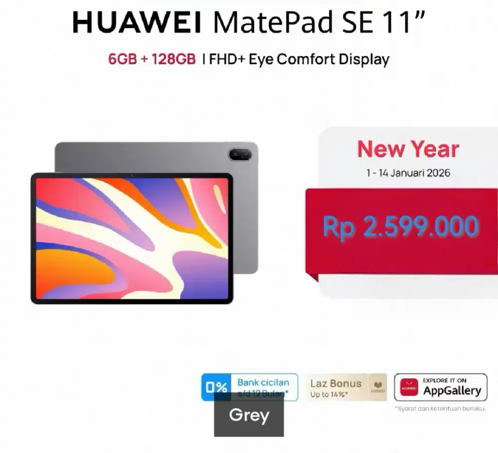 Huawei Matepad Se 11 Ram 6/128Gb