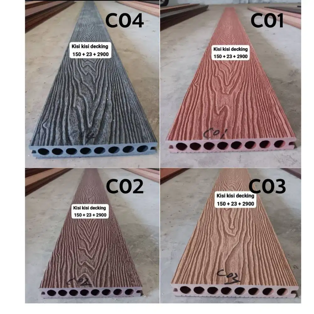 Decking WPC Premium Outdoor 2900 mm | motif kayu | tahan air