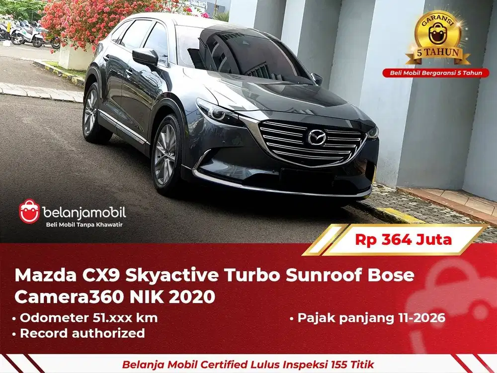 [ GARANSI 5TH ] Mazda CX9 CX-9 CX 9 Skyactive Turbo Sunroof 2020/2021