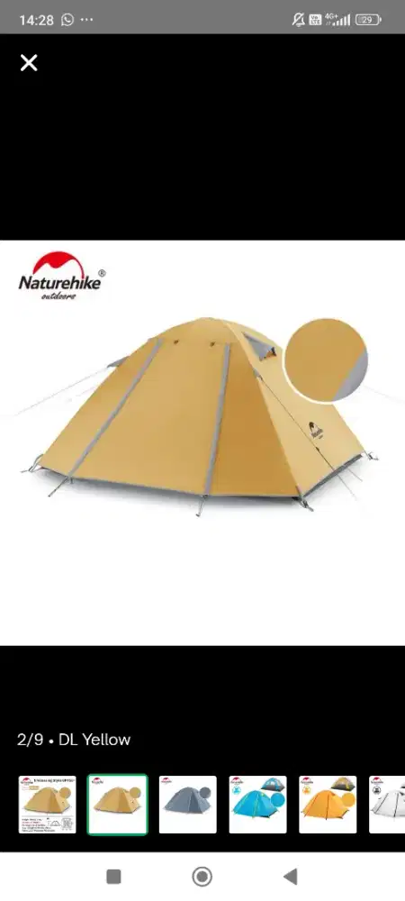 Tenda camping naturhike P4