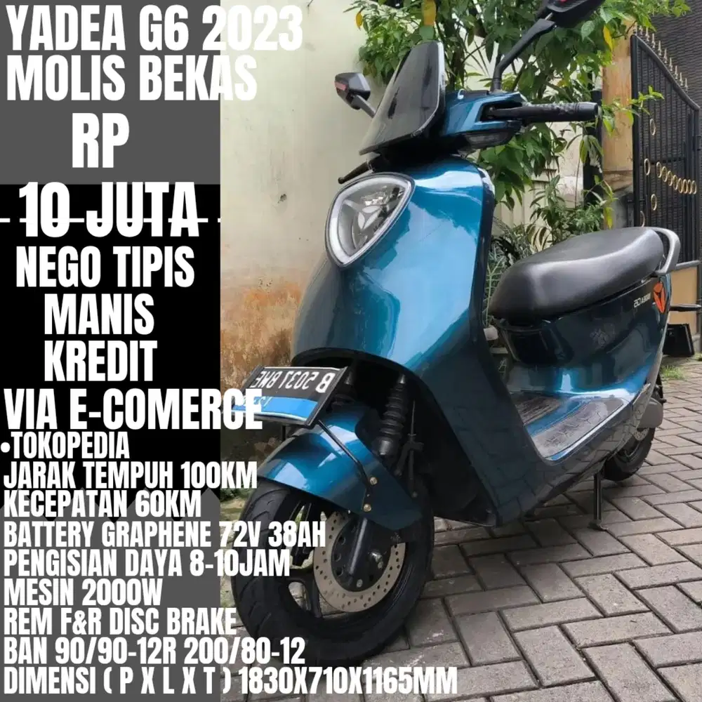MOLIS YADEA G6 THN 2023 SECOND LIKE NEW