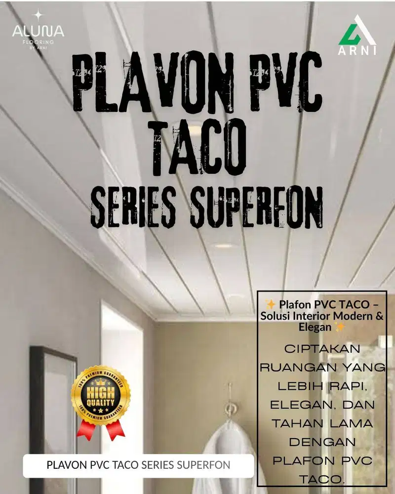 PLAFON PVC TACO SUPERFONE GLOSSY | Plafon PVC Glossy |Superfone Plafon